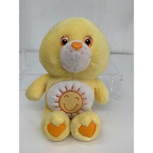 Vintage 2004 Care Bears Baby Plush Toy 9" Sunshine Yellow Smiling Sun Design Hea